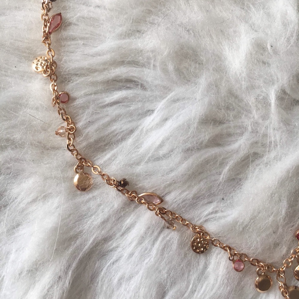 Stella & Ruby Gold Y-Necklace W/ Pink Diamond Gems - Picture 2 of 4